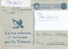 CARTOLINA POSTALE FORZE ARMATE