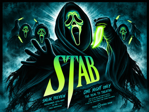Stab scream quad poster stampa - scream,