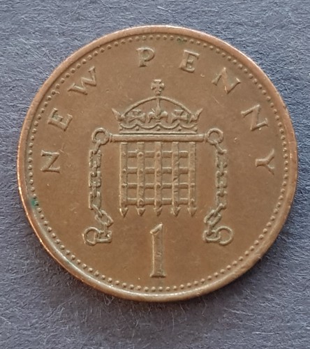 1971 rare new penny one - /,