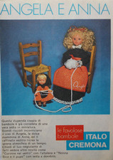 Pubblicità Advertising Italian Clipping 1978 BAMBOLE ITALOCREMONA ANGELA E ANNA.
