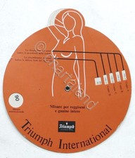 Triumph International - Regolo Calcolatore: misure per reggiseni e guaine intere
