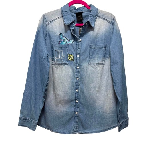 Camicia jeans chambray con - camicia, di