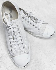 Converse Jack Purcell scarpa da tennis in pelle traforata verniciata sneaker uomo 9,5