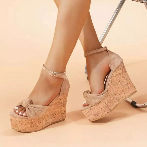 Sandali donna zeppa sughero - donna,