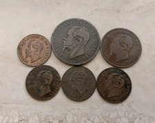 Regno d'Italia lotto di 6 monete in rame Re Vittorio Emanuele II varie come foto