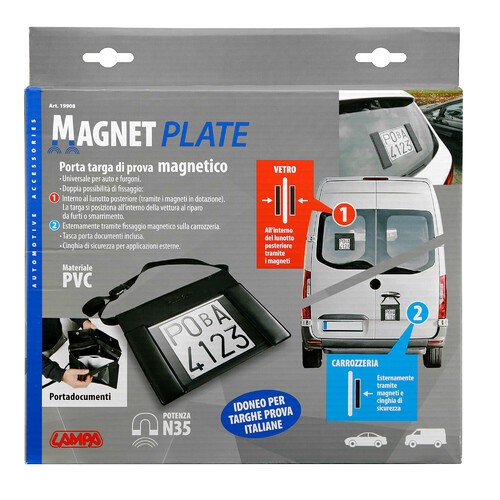 Porta targa prova magnetico - porta,