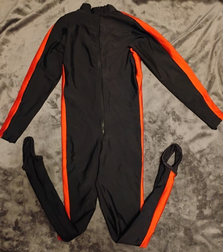 Tuta nera rossa fluo - fluo, a