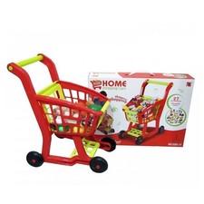 CARRELLO SPESA GIOCATTOLO PER BAMBINI CON ALIMENTI SCATOLAMI 17 ACCESSORI GIOCO