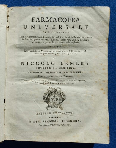 Farmacopea universale 1786 - farmacopea,