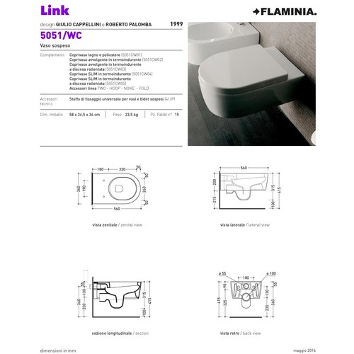 Sanitari sospesi flaminia link - flaminia,