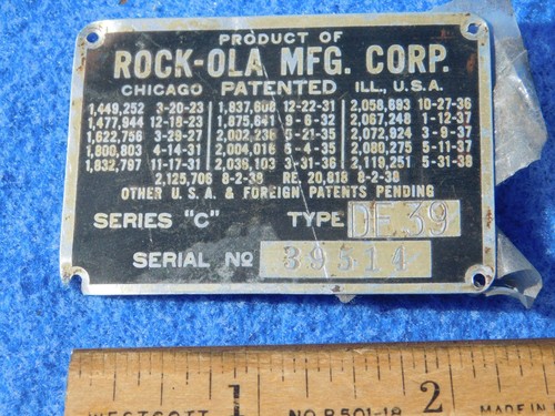1939 rock ola 39514 - #,