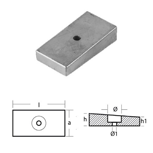 Anodo piastra honda tecnoseal - piastra,