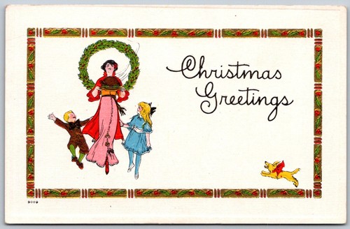 Postcard christmas greetings - christmas,