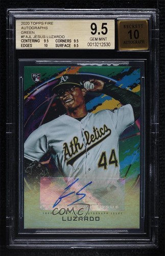 2020 topps fire - 2020, green