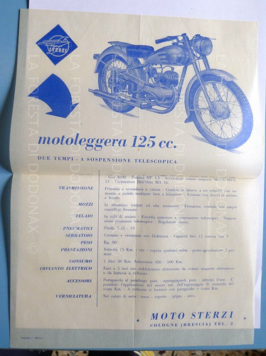 Vecchia brochure vintage moto - brochure,