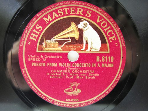 78rpm prof max strub - prof., (violin)