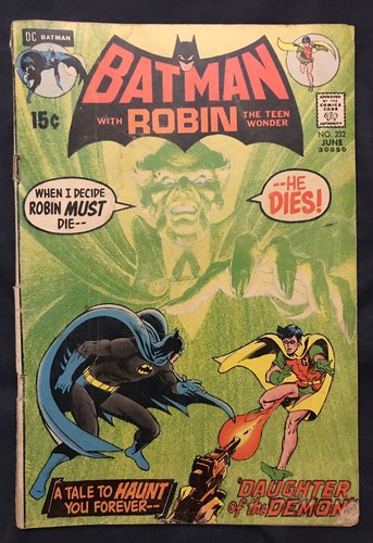 Batman 232 major key - (1971),
