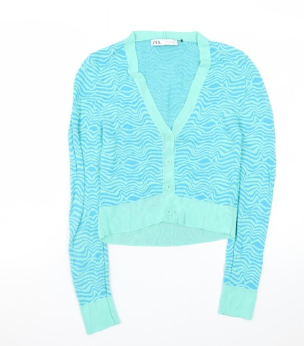 Cardigan donna zara blu stampa - cardigan,