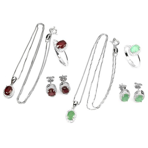 Collana orecchini anello
