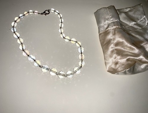 Collana con perle trasparenti - collana,