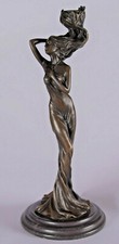 Bronze sculpture candlestick - bronze,
