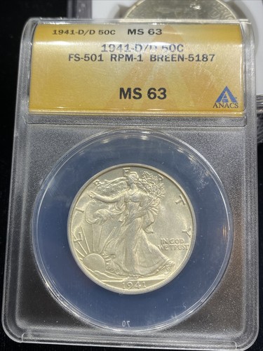 1941 anacs ms63 501 rpm - ms63,