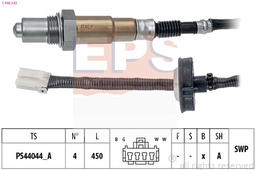 Sonda lambda 998 342 - 1.998.342, eps