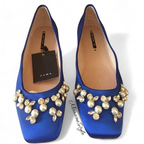 Nwt zara bejewelled satin - zara,