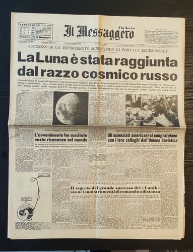 Giornale originale allunaggio - giornale,