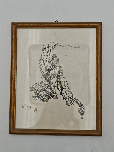 Disegno inchiostro astratto - a,