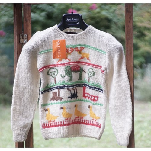 Maglione lana realizzato a - ,