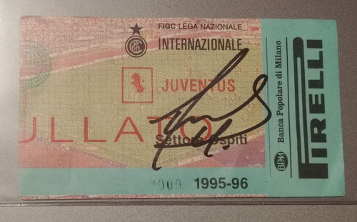 Autografo javier zanetti - autografo,
