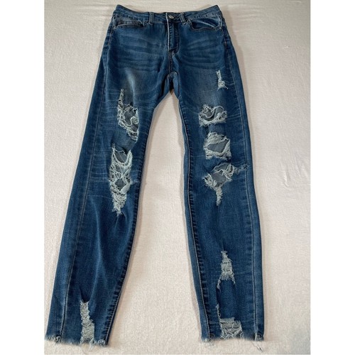 Jeans skinny donna indaco