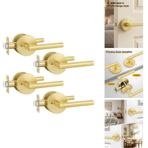 Maniglia per porta privacy oro