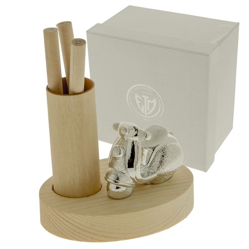 Portamatite legno naturale - portamatite,