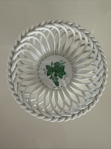 Herend hungary green - green, floral
