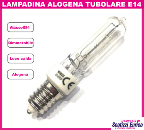 Lampadina alogena tubolare - tubolare, e14