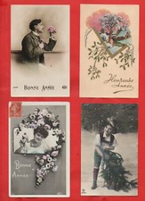 BUON ANNO - AUGURALI ESTERE -LOTTO 20 CARTOLINE D'EPOCA FP -vedi tutte le foto