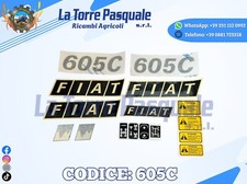 ADESIVI DECALCOMANIA TRATTORE FIAT 605C