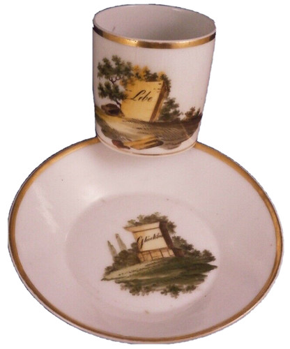 Antico 19thc german porcellana - 19thc,