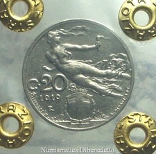 Vittorio Emanuele III - 20 Cent 1919 Lib. Librata N.C. Periziata SPL / EF