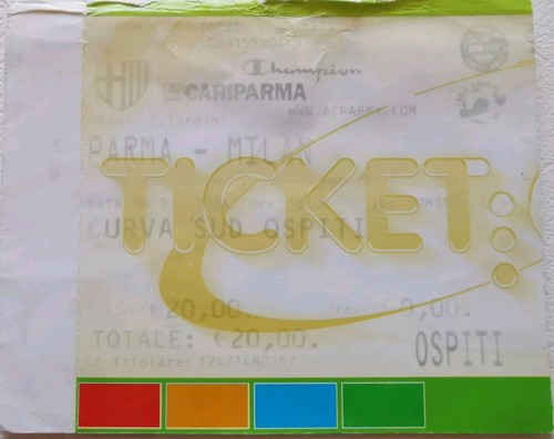 Biglietto stadio ticket parma - stadio,