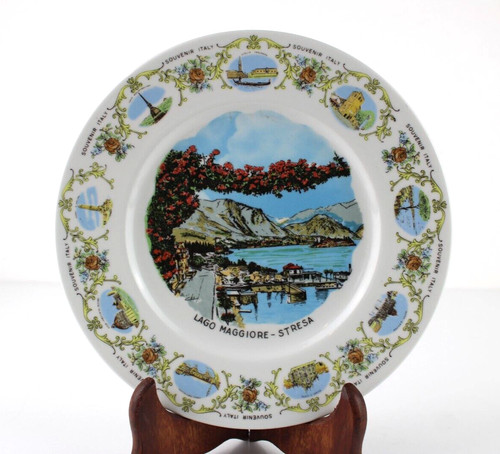 Piatto souvenir lago - lago, maggiore