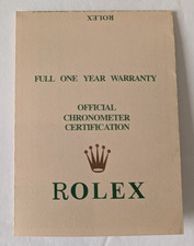 Rolex Papers and Tag