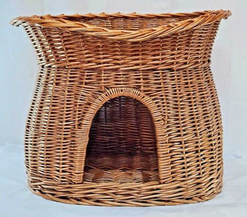 Cesto gatto vimini vintage due