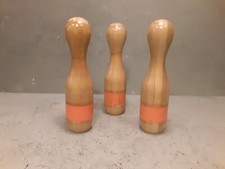 Birilli Da Gioco In Legno Originali Vintage 