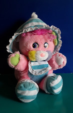 "MATTEL" peluche POPPLES "Baby Cribsy Popples", vintage, anni 80, colore rosa.