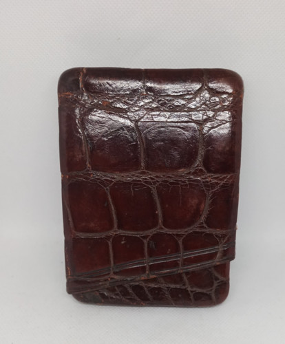 Antique crocodile skin cigar - crocodile,