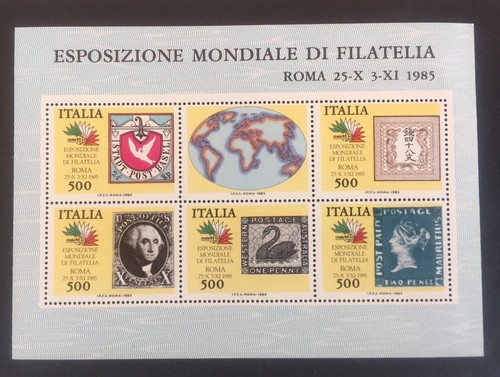 1985 italia foglietto - italia,