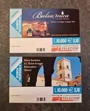 COPPIA SCHEDE TELEFONICHE RARE - NON FUSTELLATE E SENZA BANDA MAGNETICA